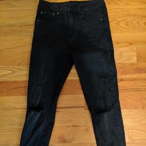 Black distressed jeans